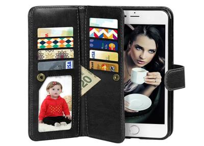 China Magnetic Detachable Leather Mobile Phone Covers With Two Card Slot 5.9*3.9*0.7 Inches for sale