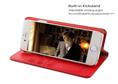 China Antidirty 5.5'' Apple iphone Leather Case / Red leather folio case iphone 6s plus for sale