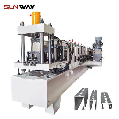 China Hotels Standalone Solar Channel 41*41mm Photovolta C Rack Roll Forming Machine Automatic Framing Machine Solar Panel Machine for sale