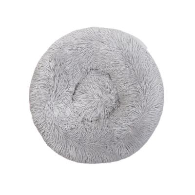 China Wholesale Soft Breathable And Comfortable Round Designer Donut Pet Bed Ring Shaped Dog Cat Pet Beds Plush for sale