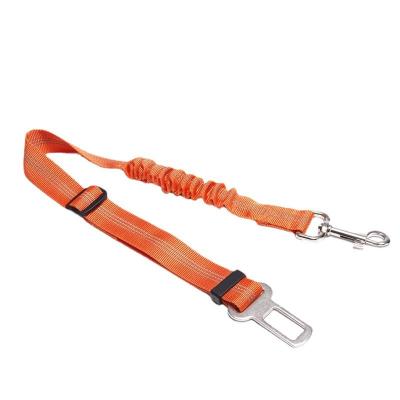 China Stocked the latest wholesale hot-selling pet product accessories adjustable elastic damping retractable seat belt for sale