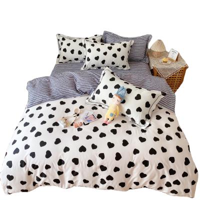 China Nondisposable Factory Wholesale Cotton Printed Cozy Bed Linen Set for sale