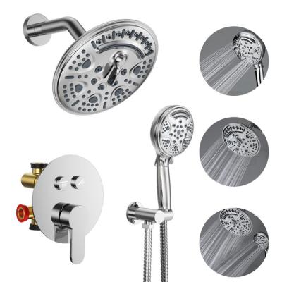 China Without Slide Bar Style Bathroom New Faucets Rain Shower Set With Luxury Main Shower Faucet Set for sale