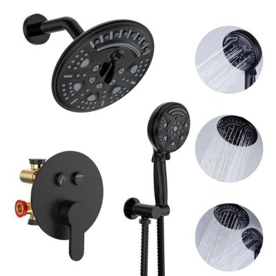 China Hot Selling Sliding Bar Bathroom Faucet Free Shower Set Matte Black Shower Faucet Set Modern for sale