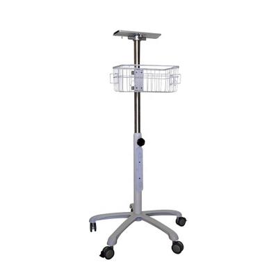 China Modern Medical Patient Monitor Roll Stand With Basket for sale