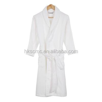 China Waffle Single White Polyester Soft Luxury Cotton Bathrobe for sale