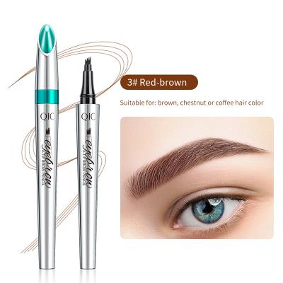 China Waterproof 2021 new cosmetics bifurcation vegan eyebrow pencil vegan private label eyebrow pencil for sale