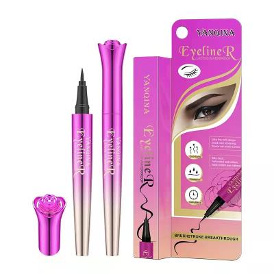 China Wholesale YANQINA Eyeliner Makeup Eyeliner Pencil Waterproof Matte Black Bulk Smooth Liquid for sale