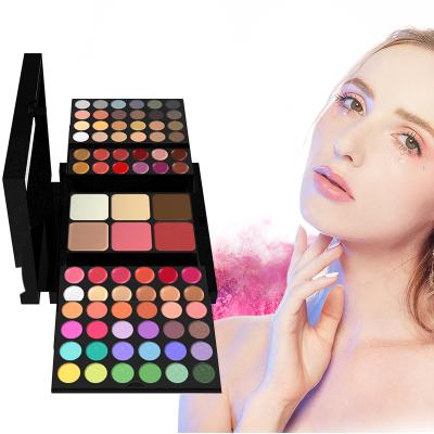 China Wholesale 2021 Face Area New 48 Color Eyeshadow Set With Blush Balancing Lipstick Makeup Set Private Label Can Be Customized for sale