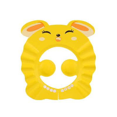 China Hot Selling Bear and Rabbit EVA Foam Children Bathing Adjustable Shower Hat Daily Detergent Kids Protection Bath Soft Shampoo Cap for sale