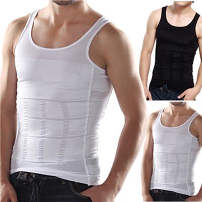 China Hot Selling Wholesale Mens Body Shaper Compression Vest Shirt QUICK DRY Slimming Vest For Men for sale