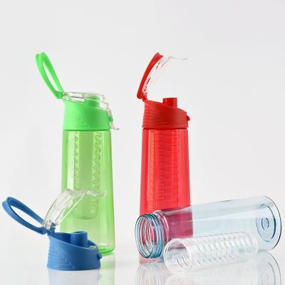 China Hot Sale BPA Free Multifunctional Sports Water Bottle Large Fruit Infuser Water Bottle Portable Travel Gym Outdoor Water Bottle for sale