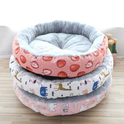 China Luxury Pet Bed Sleep Blanket Autumn Winter Warm Cashmere Mat Dog Beds Removable Super Soft Plush Pillow Cushion Dog Kennel for sale