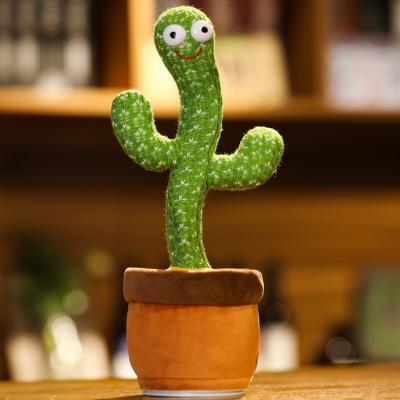 China Children Accompany New Toy Dancing Cactus Plush Toy Singing Child Gifts Funny Kids Toys With Music Repeat Voice for sale