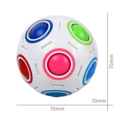 China Relaxing Plastic Creative Magic Ball Color Rainbow Hand Finger Spinner Magical Wriggly Person Toys for sale