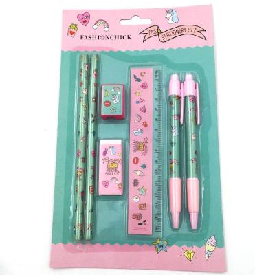 China Eco-friendly stationery set for kids children promotional stationery set kids stationery set DK-014 for sale