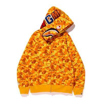 China BAPE Raincoats In Yellow Bape Running Jacket Monkey Men And Women Camouflage Casual Zipper Hoodie Bape Sweater for sale