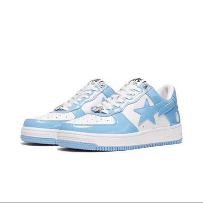 China Best of 2021 Fashion Trend Selling North Carolina Blue Patent Leather Low Top Sports Shoes Unisex Casual Shoes for sale