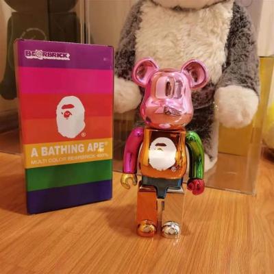 China Best Plus Size Selling Unisex Teen Toys Bape and Bearbrick Joint 400%ABS Material Plating Colorful Joint Doll Toys for sale