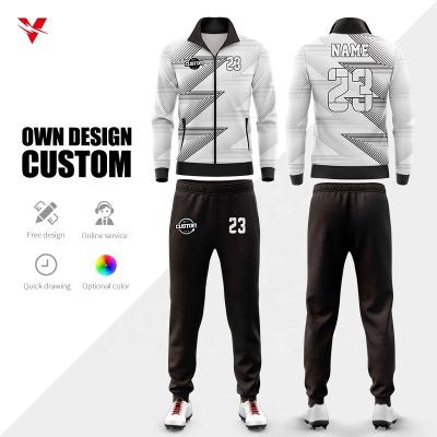 China Custom Breathable Logo Professional Soccer Zipper Slim Fit Jogger Tracksuit Plus Size Velvet Tracksuit Men Tracksuit Football Uniform for sale