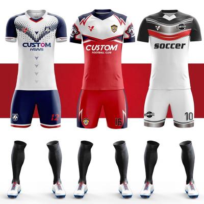 China Hot Sale Custom Soccer Survetement Sets Soccer Jersey Football Kit Away Soccer Jersey Soccer Football Shirt Manufacturer Soccer Uniform Wear for sale