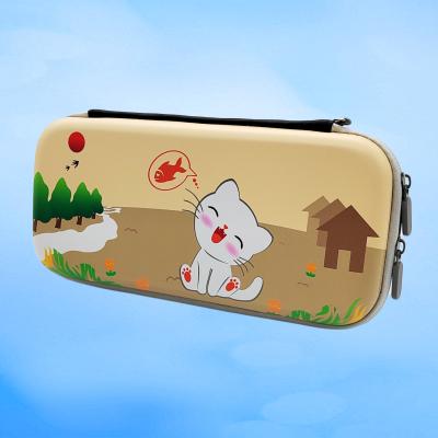 Cina Bello cartone animato animale gatto modello PU cuoio borsa da viaggio per Nintendo Switch Oled in vendita