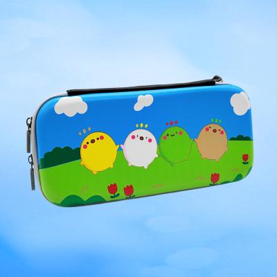 China Cute Cartoon Chicken Pattern Hard PU Face Carrying Travel Bag for Nintendo Switch Oled for sale