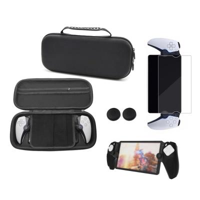 China Travel Case Set with thumbstick Grip Caps Tempered Glass Screen Protector  Silicone cover for PS Portal en venta