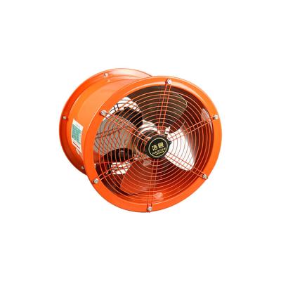 China Air Purifier 400mm Axial Fan Motor Wall Building Fan 4 Blades Orange Exhaust Fan for sale