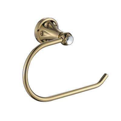 China Customized Packaging Zinc Alloy Modern Wall Mounted Bathroom Towel Ring Accessory for sale