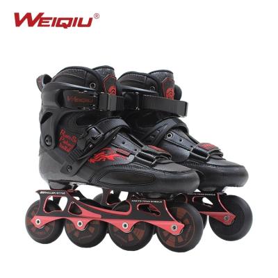 China 2022 Yellow Inline Skates Carbon Fiber + Fiberglass Carbon Fiber Roller Skates Black Adult Red Black Version High Quality Outdoor Professional for sale