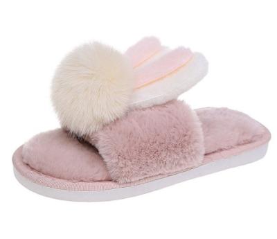 China Cushioning Mink Wholesale Womens Girl Ugh Plush Fur Slipper Bedroom Fluff Yeah Slide Indoor Fluffy Slippers Real Soft Sheepskin Designer for sale