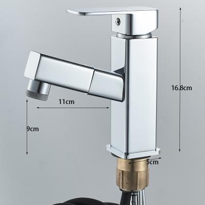 China 2022 Faucets Industrial Product Single Metered Handlebasin Faucet Pull Out Basin Faucet Hot Cold Faucet For Wash Basin for sale