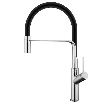 China 2021 UPC Luxury Pull Out Gold Modern Brass Sink Faucets Pull Out Kitchen Faucet Matte Black With Pull Down Sprayer for sale