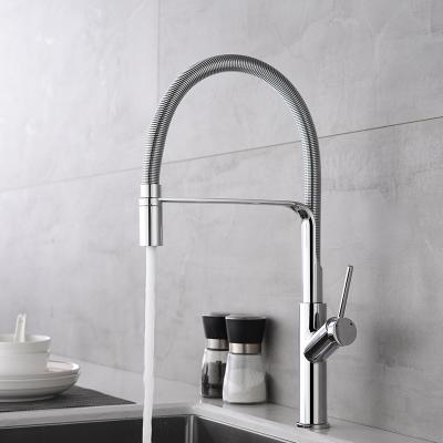 China 304 Stainless Steel Hot Water Hose Pipes Modern And Cold For Kitchen Faucet With Spout Black Color Pull Out Kitchen Sink Faucet for sale