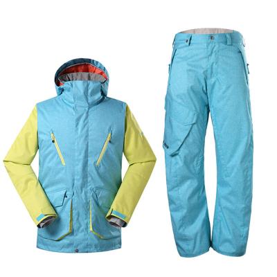 China Wholesales Breathable Warm Waterproof Breathable Mens Ski Snowboarding Suits for sale