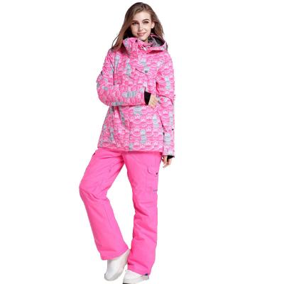 China Women Waterproof Windproof Warm Adult Skiing Outdoor Jumpsuit Ski Suit Siamese Double Board Winter Breathable for sale