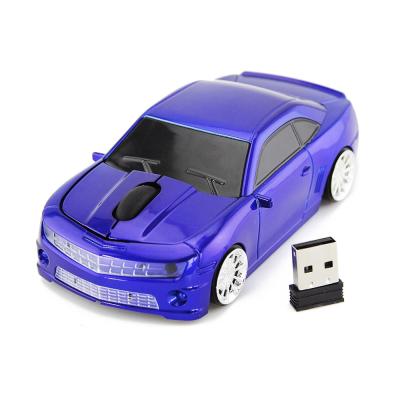 China Wireless Racing Car Design 2.4G Race Car Shape Mouse Mouse With Blue Led Headlights for sale