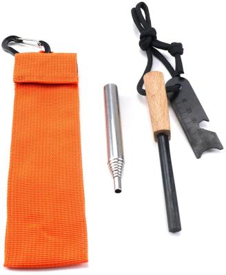 China Magnesium Pocket Relief Multifunction Fire Bellow Flint Rod Striker Tinder For Bushcraft Kit Campfire for sale