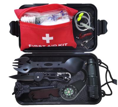 China Survival Gear Mixed Bushcraft Emergency First Aid Kit Professional Outdoor Survival Kit for sale