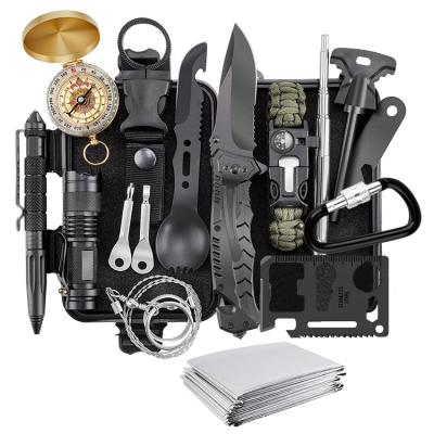 China 15 Mixed in 1 Survival Kit Emergency Survival Gear Kit to Increase Camping Bushcraft for sale