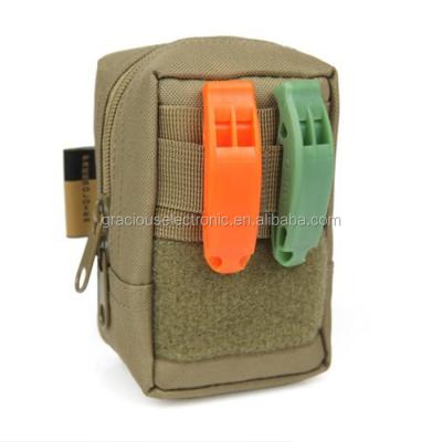 China Built in Plastic Clip Clip Whistle Wholesale Camping Emergency Survival Outdoor Whistle with Lanyard for sale