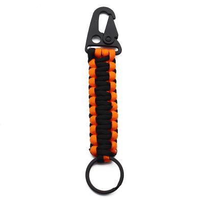 China Waterproof Protect Military Camping Backpack Light Weight Paracord Survival Key Chain With Carabiner Fashion Tool for sale