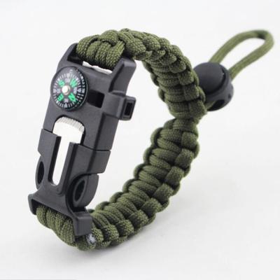 China Waterproof Protect EDC Self-Rescue Kit Handmade Custom Logo Paracord Bracelet With Adjuster for sale