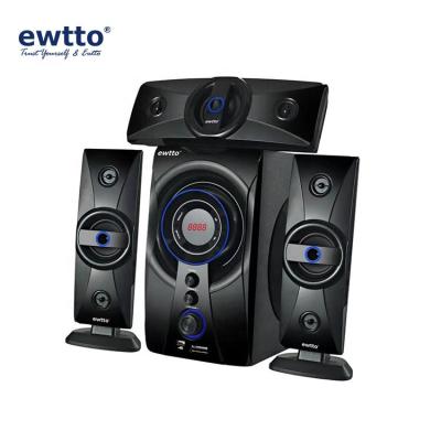 China Blue LED Flashing Light EWTTO Speakers Support Mobile Phone USB 3.1 SD Radio Tooth Speakers For TV Computer for sale