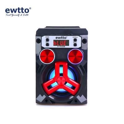 China No ewtto wholesale 3 inch speaker with colorful light blue tooth portable wooden speaker for sale