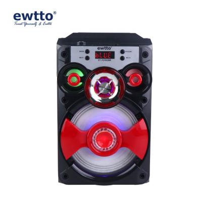 China No Tooth Colorful Lightweight Blue Ewtto Portable Radio Speakers Wooden Speaker With 6.5