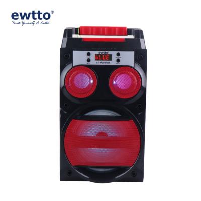 China No Ewtto Wireless Blue Tooth Speakers Colorful Lightweight Wooden Portable Speaker With 6.5