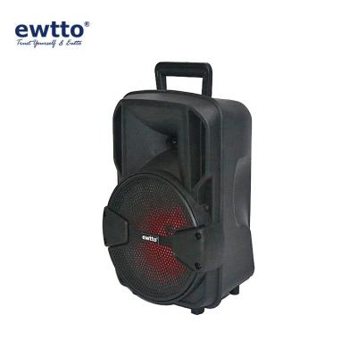 China LED flashing light ewtto 8 inch wireless BT speaker ET-P5024B with remote control for sale