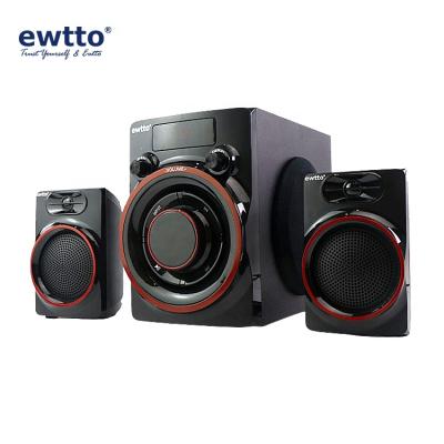 China LED Flashing Light Ewtto 2.1 Wireless Speakers For Computer for sale